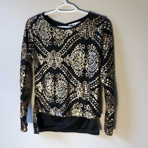 Gold Sequence shirt